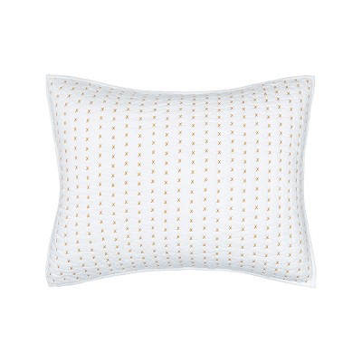 carol & frank 20" x 26" Hilton Ochre Cotton Standard Sham - Machine Washable