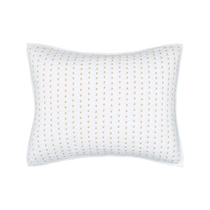 carol & frank 20" x 26" Hilton Ochre Cotton Standard Sham - Machine Washable - 1 of 3
