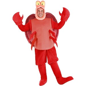 HalloweenCostumes.com 4X  Men  The Little Mermaid Plus Size Men's Sebastian Costume., Yellow/Red - 1 of 4