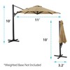 TiramisuBest 9ft Ruffled Patio Umbrella with Push Button Tilt, Crank, Tassles & 8 Ribs for Garden, Deck - Dark Gray - 3 of 4