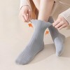 Anna-Kaci Women's Ribbed Crew Socks with Elasticized Top Cuff for Swollen Feet Non-Binding Comfortable Fit 3-Pack - 4 of 4