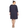 Plus Size Criss Cross Neckline Swing Dress - 3 of 4