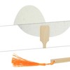 Unique Bargains Portable Double-Sided Long Handle Xuan Paper Folding Fan 1 Pc - 3 of 4