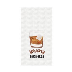 C&F Home "Whiskey Business" Waffle Weave Dishtowel - 1 of 3