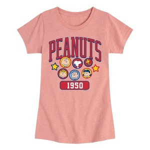 Girls' - Peanuts - Peanuts Crew Athletic Fitted Short Sleeve Graphic T-Shirt - 1 of 4