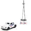 1959 Volkswagen Beetle Holt White w/Blue Graphics & Boxing Gloves Accessory "Punch Buggy" Series 1/32 Diecast Model Car by Jada - 2 of 4