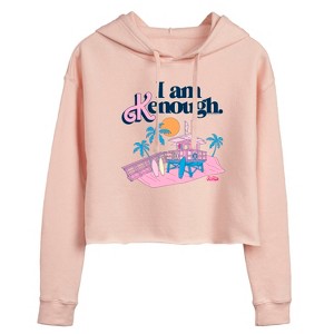Women's - Barbie - I Am Kenough Lifeguard Stand Cropped Graphic Hoodie - 1 of 2