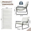 Hooseng Modern Accent Chair, Fluffy Living Room Chair with Removable Cushion, Armchair Chairs With Metal Frame for Bedroom Balcony Reading Room - 2 of 4