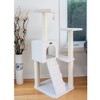 Armarkat Ivory Fleece Covered 53" High Real Wood Cat tre, B5301 - 4 of 4