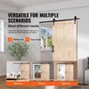 VEVOR Barn Door and Hardware Kit,42"x84" Wood Sliding Barn Door,Smoothly and Quietly,Barn Door Kit with 8-in-1 Floor Guide and Door Handle,Black&Wood - 3 of 4