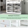 Shoe Cabinet with 4 Flip Drawers, Multifunctional 2-Tier Shoe Storage Organizer with Drawers, Free Standing Shoe Rack for Entrance Hallway, White - 4 of 4