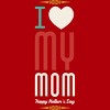 Junior's Design By Humans Mother's Day I Love My Mom By tmsarts T-Shirt - 2 of 2