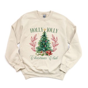 Simply Sage Market Women's Graphic Sweatshirt Holly Jolly Christmas Club - 1 of 4