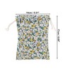 Unique Bargains Women Durable Drawstring Floral Cosmetic Bag Green 1 Pc - 2 of 3
