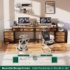 Aheaplus Computer Desk with 5 Drawers, Corner Home Office Desk With Filing Cabinet, Charging Station - 3 of 4