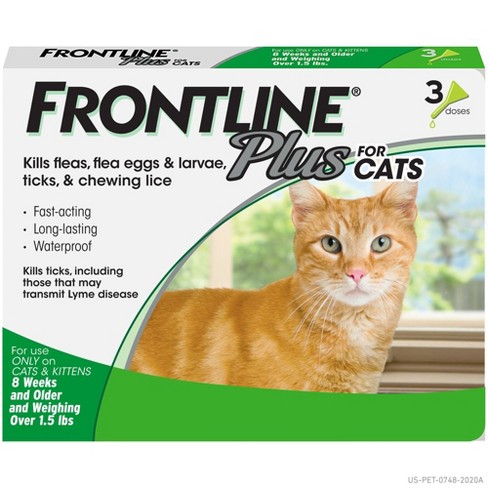 Frontline Plus Flea And Tick Treatment For Cats And Kittens 8 Weeks And Older 3 Doses Target