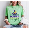 Simply Sage Market Women's Mardi Gras Mask Stacked Short Sleeve Garment Dyed Tee - 2 of 4