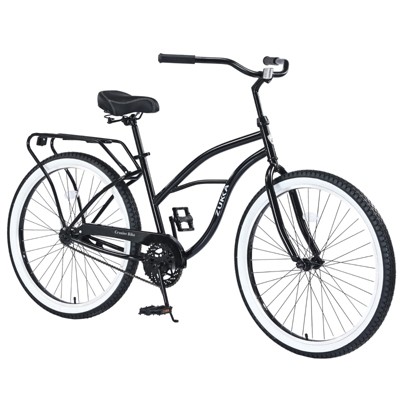 Infurnic Bicycles, Men's Beach Cruiser Bike with Wide Wheels, Rear Coaster Brakes, Black, 69.29"*25.98"*39.37"