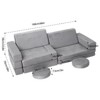 Nasitip 12Piece Kids Sofa Couch, Modular Baby Floor Sofa, Toddler Play Couch for Playroom Furniture, Sectional Couch for Children - 3 of 4