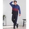 Men’s 2-Piece Quarter Zip Pullover Windbreaker Tracksuit Jogger Sports Mesh lined Outfit - 3 of 4