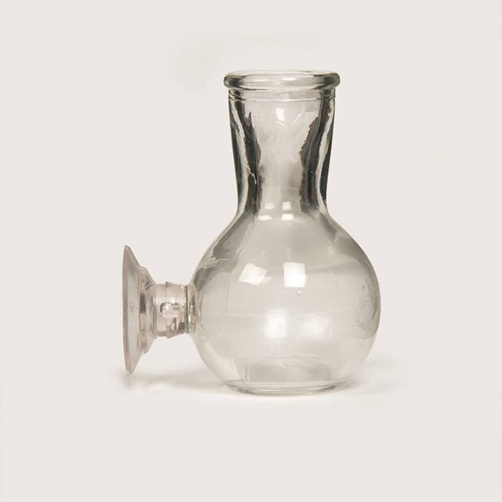 Photos - Other Decoration 3" Floral Illusion Vase Clear - Ultimate Innovations: Glass Tabletop Decorative Sculpture, Indoor Use