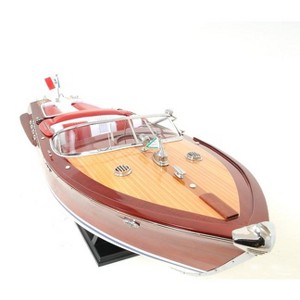 HomeRoots 10" Riva Aquarama Hand Painted Decorative Boat - 1 of 4