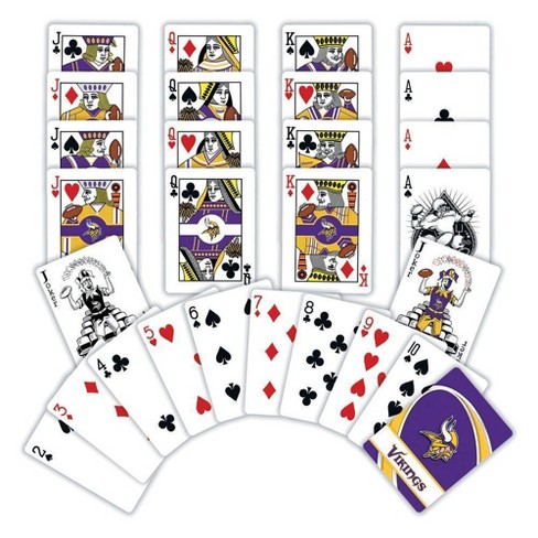 Masterpieces Officially Licensed Nfl Minnesota Vikings Playing Cards - 54  Card Deck For Adults : Target