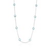 Simona Sterling Silver, Bezel-Set 7mm Round Gemstone Station Necklace - Blue Topaz (11.36cttw) - Blue - 18+4 Inch - 2 of 3