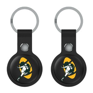 Keyscaper NFL NFC Historic Teams Insignia Black Airtag Holder 2-Pack - 1 of 4