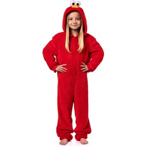 Sesame Street Character Union Suit Hooded 1 PC Pajama - 1 of 4