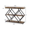 3-Tier Entryway Table, Industrial Console Sofa Table with Storage, Accent Tables with Open Shelves, Diamond-Shaped Metal Frame, Foyer Tables - 2 of 4