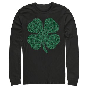 Men's Marvel St. Patrick's Day Hero Icon Clover Long Sleeve Shirt - 1 of 3