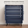 Shoe Storage Cabinet with Doors, 5 Tier Small Shoe Cabinet with Adjustable Shelves and Metal Legs - 4 of 4
