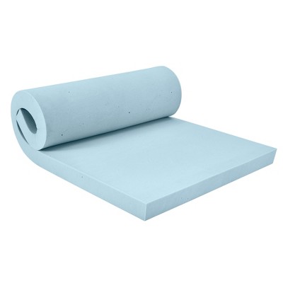 Sealy 3 Inch Thick Blue Swirl TrueForm Memory Foam Gel Infused Mattress Topper for Comfortable, Contoured, Weightless Sleep Support, King Size