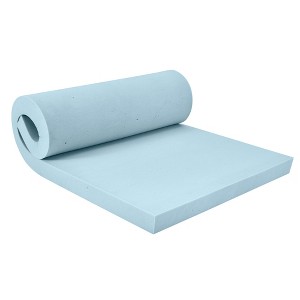 Sealy 3 Inch Thick Blue Swirl TrueForm Memory Foam Gel Infused Mattress Topper for Comfortable, Contoured, Weightless Sleep Support, King Size - 1 of 4