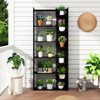 Costway 1/2 PCS 6-tier Bookshelf Tall Display Shelf with 11 Open Shelves 2 Anti-tipping Kits Black/Natural/White - 2 of 4