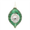 Vintage-Inspired Green Reflector Glass Ornaments – Set of 12 - 3 of 4