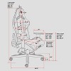 Echo Stain Resistant Fabric Gaming Chair - Techni Sport - image 3 of 4