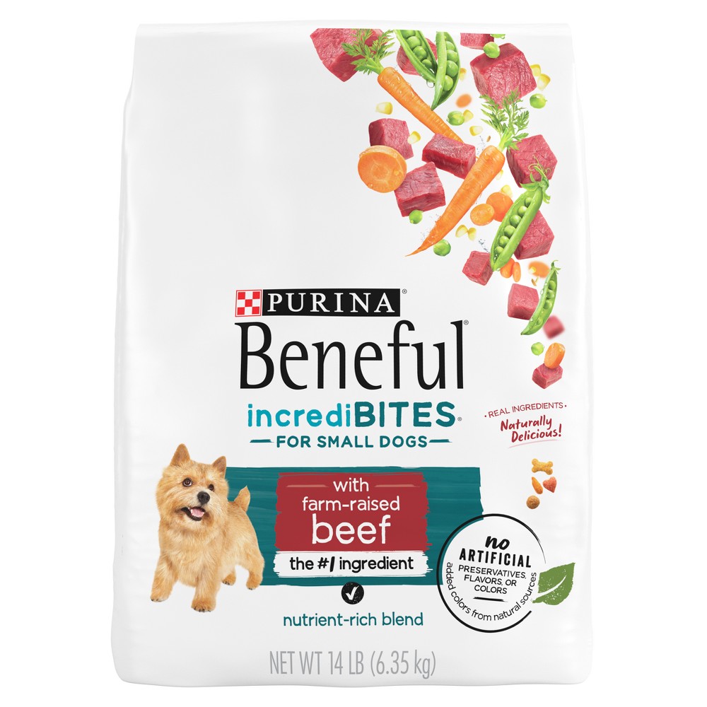 Photos - Dog Food Purina Beneful IncrediBites Small Bite Real Beef Flavor Dry  for S