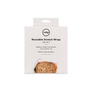 W&P Design Reusable Silicone Stretch Food Wrap Set - 3pc - 1 of 4