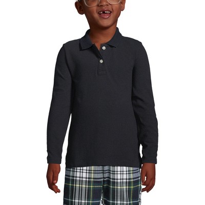 Lands' End School Uniform Kids Long Sleeve Feminine Fit Mesh Polo Shirt