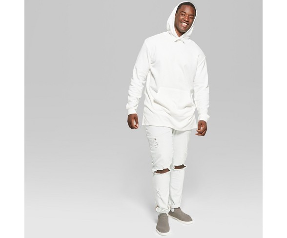 Men's Big & Tall Oversized Hooded Sweatshirt - Original Use&#153; White 5XB
