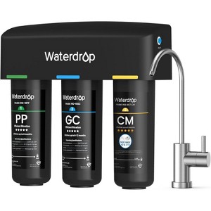 Waterdrop TSB-CM Under Sink Water Filter System Reduce Chloramine for CA, FL and Washington, D.C.,with Brushed Nickel Faucet - 1 of 4