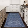 ReaLife Rugs 2'6"x6' Machine Washable Padded Boho Traditional Lyle Runner Rug Blue - 2 of 4