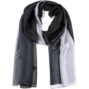INSPIRE CHIC Women Gradient Color Satin Colorful Lightweight Soft Scarves 1Pc - 1 of 4