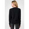 JENNIE LIU Women's 100% Cashmere Button Front Long Sleeve Crewneck Cardigan Sweater - 2 of 4