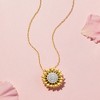 Ross-Simons 0.50 ct. t.w. Diamond Sunflower Pendant Necklace in 18kt Gold Over Sterling Size 20 - 3 of 4