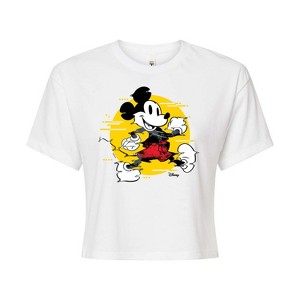 Women's - Disney - Mickey & Friends Cropped Graphic T-Shirt - 1 of 4