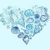 Men's Design By Humans Sea. Heart of the shells. By Katyau T-Shirt - 2 of 3