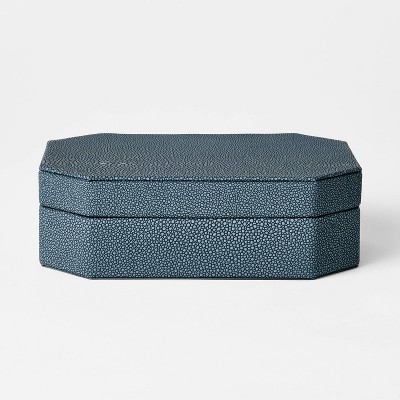 Faux Shagreen Box Blue - Threshold™ designed with Studio McGee